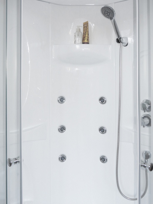 Душевая кабина Royal Bath HP 80x80 профиль белый стекло прозрачное с гидромассажем RB80HP2-T - 2