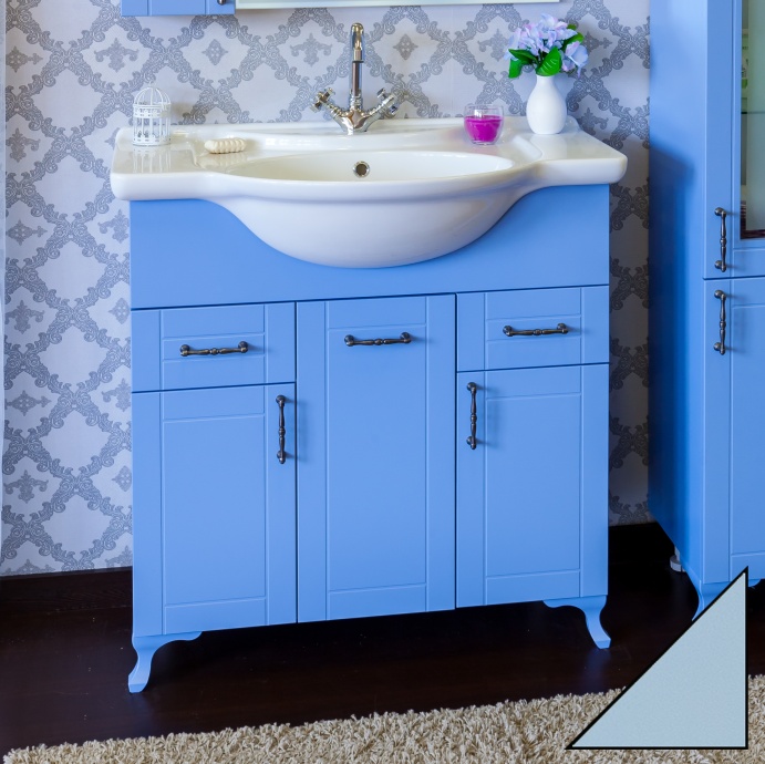 Тумба с раковиной Sanflor Глория 85 серая - 0