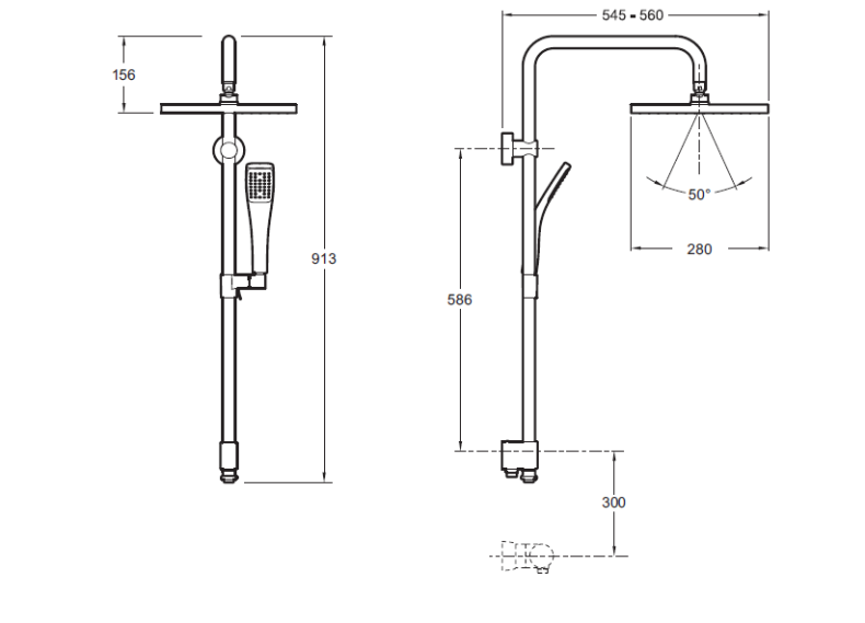 Душевая стойка Jacob Delafon Eo E11716-CP - 1