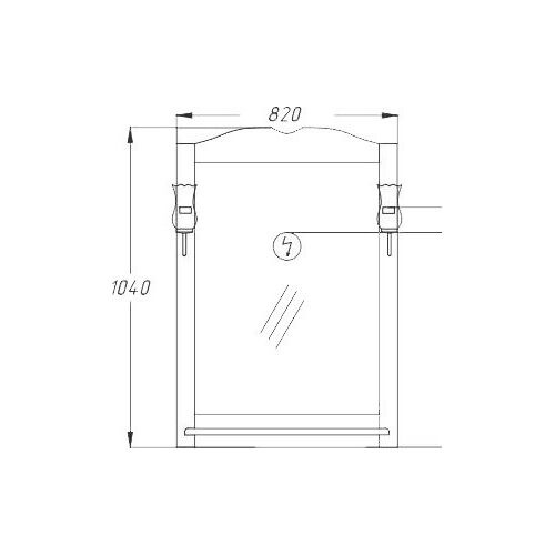 Зеркало Opadiris Тибет 85 слоновая кость 00-00003097 - 1