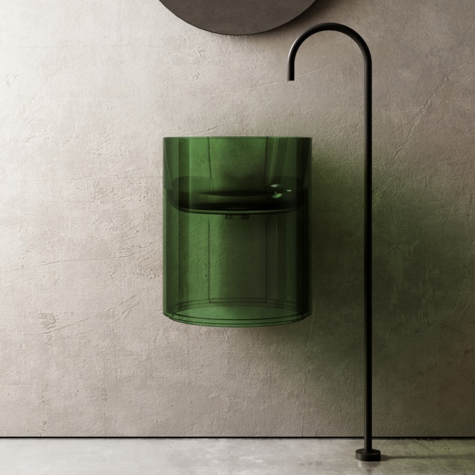 Раковина подвесная Abber Kristall 42 зеленый AT2704Emerald - 0