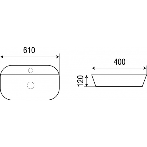 Раковина накладная Weltwasser WW ELBACH 2203 61 белый  10000003825 - 1