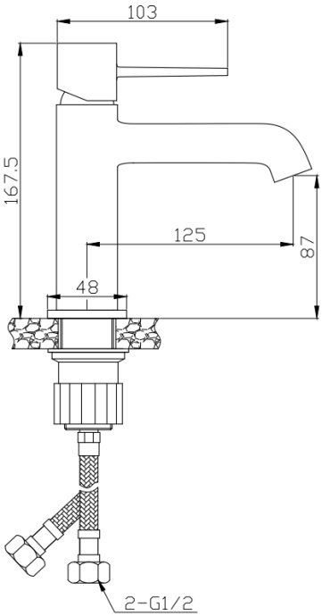 Смеситель для раковины STWORKI Эстерсунд ES-01cr хром - 8