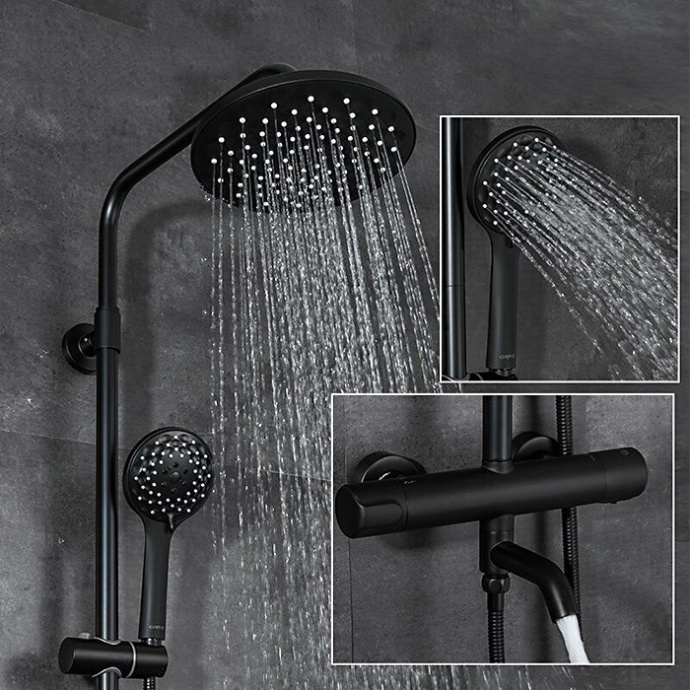 Душевая стойка с термостатом Gappo G2490-6 - 9