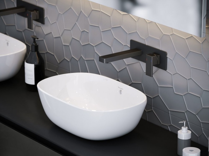 Смеситель для раковины встроенный Timo Selene 2071/03SM черный - 1