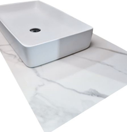 Столешница Armadi Art NeoArt Solid Glass Calacatta 100 белый 877-100 - 0