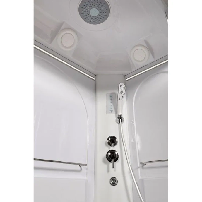 Душевая кабина Deto L 120х80 с гидромассажем, хром  L620LLED+GM - 1