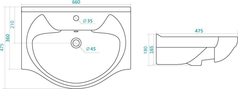 Тумба с раковиной Style Line Олеандр-2 65 Люкс, рельеф пастель - 9