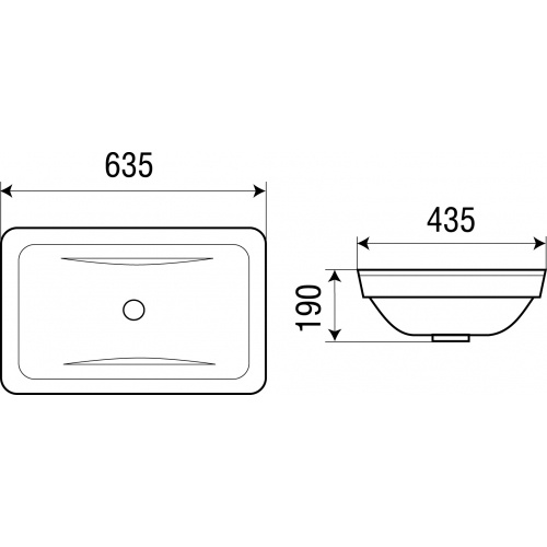 Раковина встраиваемая Weltwasser WW Deilbach 6044 63.5 белый  10000003890 - 1