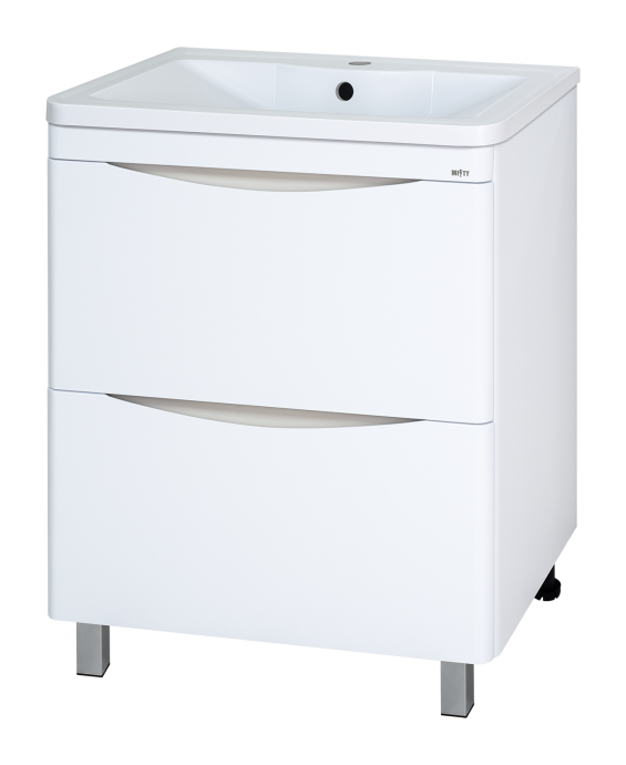 Тумба с раковиной Misty Атлантик 100 белый - 0