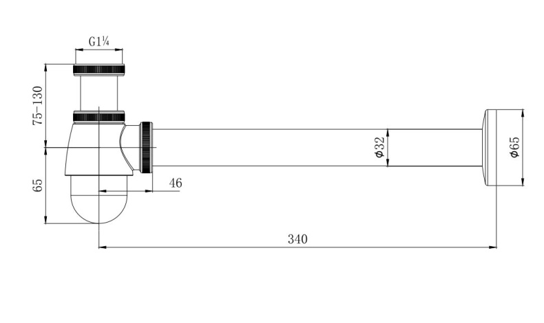 Сифон для биде AQUATEK AQ6018CR - 1