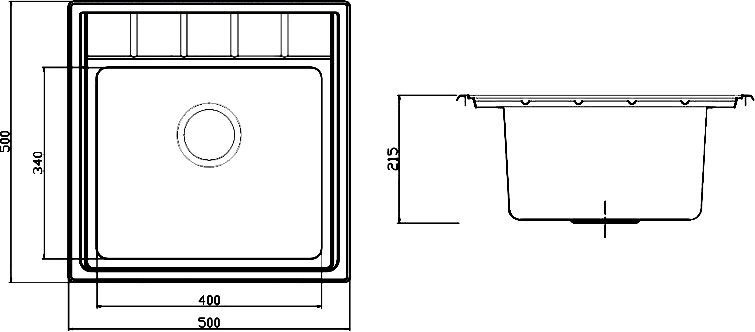 Металлическая мойка Seaman SMR-5050A  SMR-5050A.0 - 4