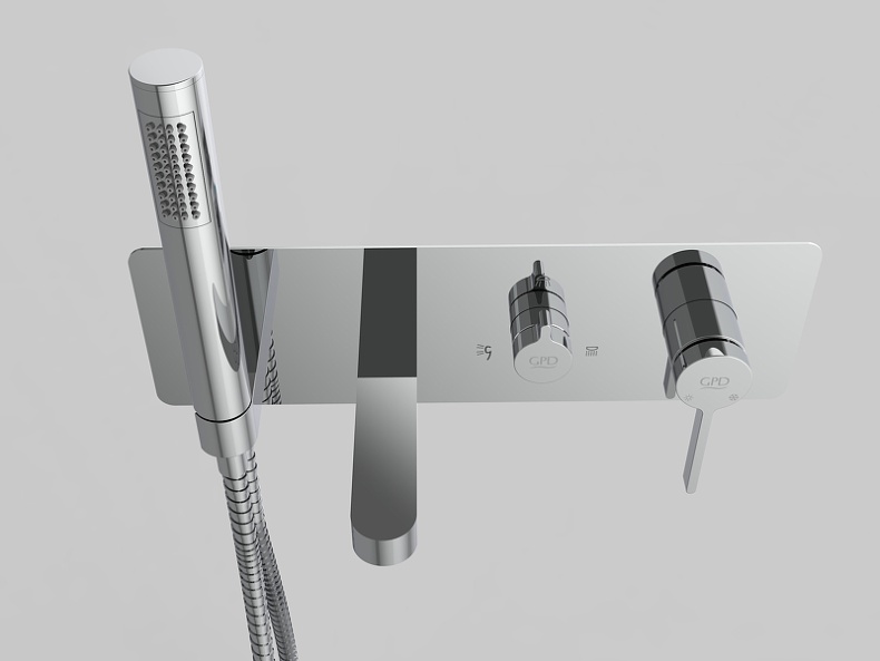 Смеситель для ванны с душем GPD Gildo хром MKA165 - 3