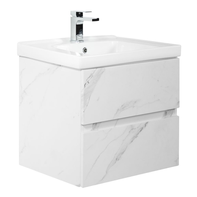 TECHNO База под раковину подвесная с двумя выкатными ящиками,Монти мрамор AM-Techno-700-2C-SO-MR960 - 2