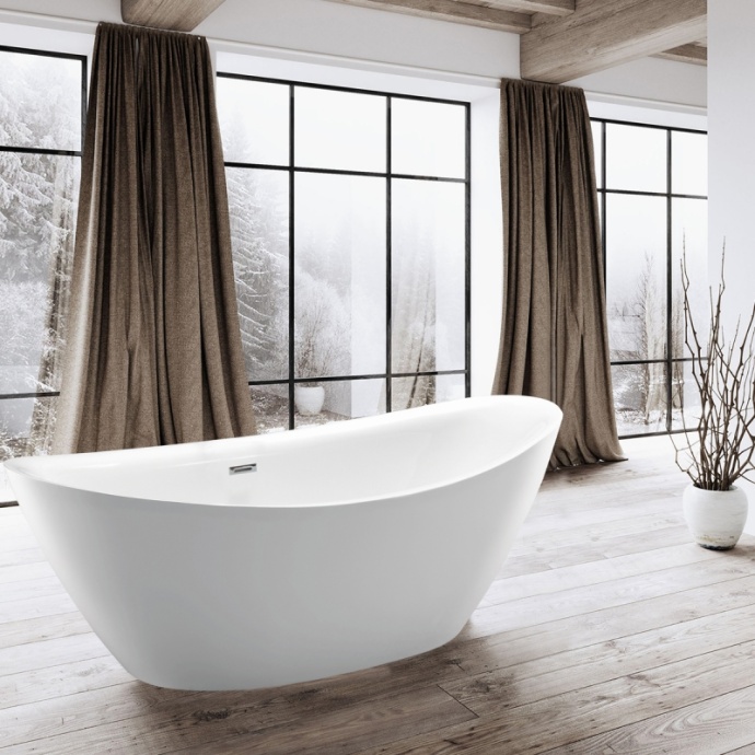 Акриловая ванна Vincea 180х85 белая VBT-203 - 1