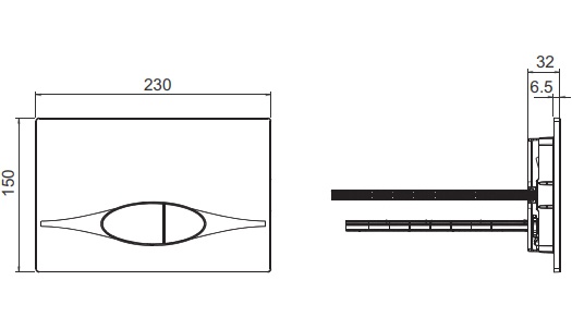 Комплект Jacob Delafon Presquile E29025-NF-M7 кнопка хром - 9