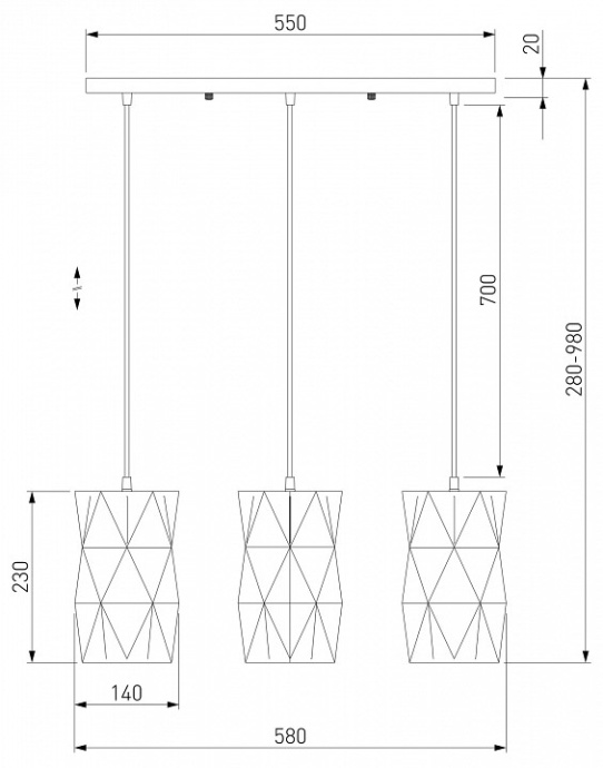 Подвесной светильник Eurosvet Reprise 50145/3 белый - 2