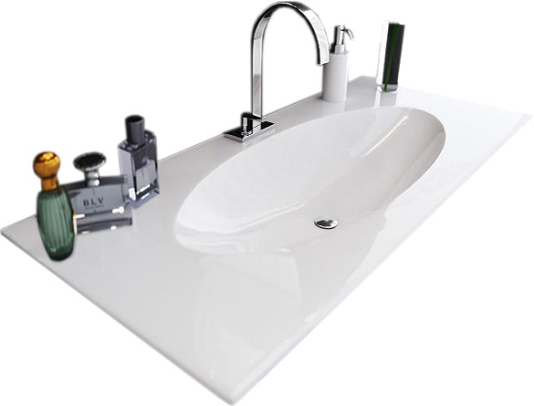 Мебельная раковина Clarberg Элеганс 1000 белый El.10.04.D - 0