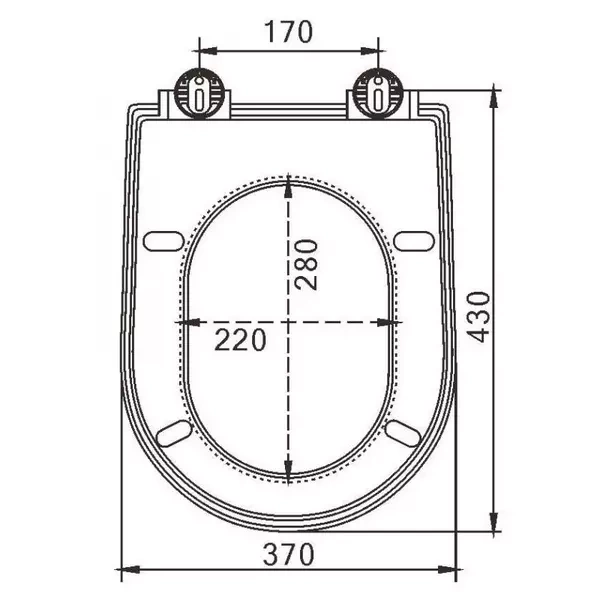 Сиденье для унитаза Esbano Garcia с системой микролифт, черный матовый  ZAESUPGARCBM3008 - 2
