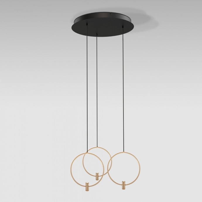 Подвесной светильник Eurosvet Layla 50257/3 LED черный/ латунь - 0