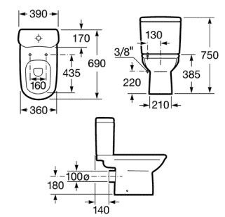 Крышка-сиденье для унитаза Roca Giralda ZRU9000046 - 3