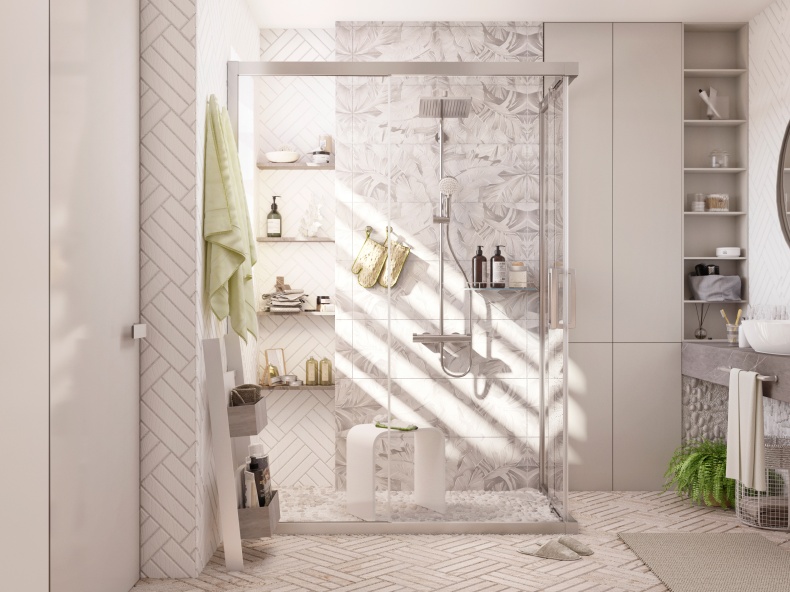 Душевой уголок STWORKI Карлстад DE019RC90120200 120x90 см профиль хром матовый 3GW015TTKK000 - 1