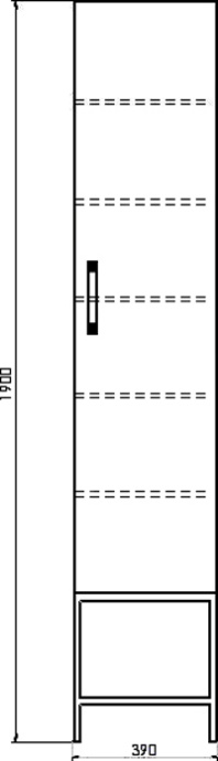 Шкаф-пенал Comforty Бредфорд 40 дуб темный 00004148004 - 6