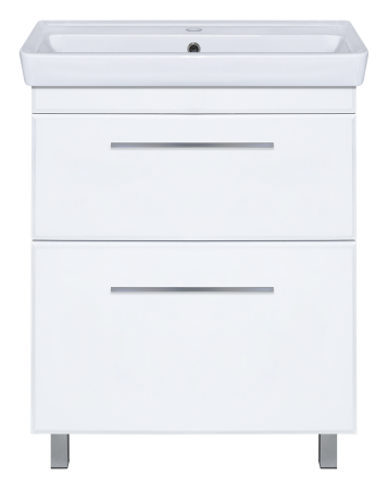 Тумба с раковиной Misty Элен 70 белая глянцевая УТ000012107 - 0