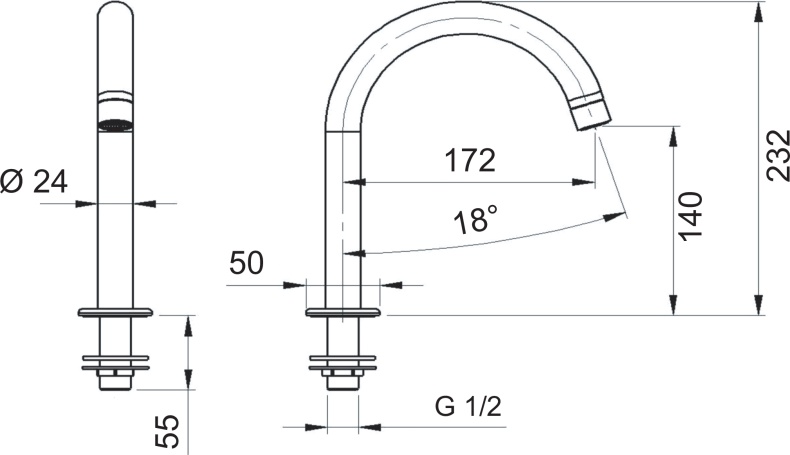 Смеситель для раковины Remer Class Line L57 - 1