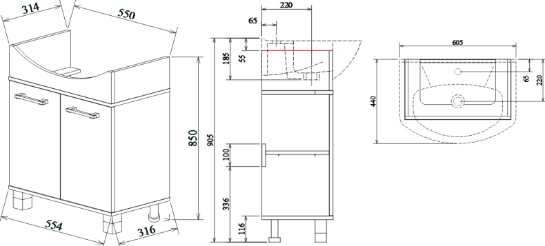Мебель для ванной Sanflor Толедо 60 венге, орегон - 12