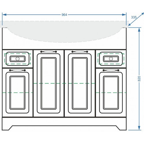 Тумба под раковину Stella Polar Кармела Элеганс 105 белый SP-00001149 - 3