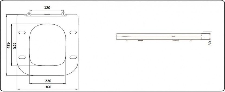 Унитаз-компакт Ceramalux белый, смыв AquaBlade  1218A - 3