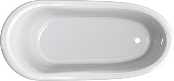 Ванна из искусственного камня Астра-Форм Роксбург ножки белые 100-68 - 1