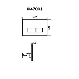 Кнопка смыва AM.PM Pro S I047001 белая глянцевая - 2
