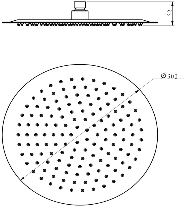 Верхний душ Bien ультратонкий BD34027106 - 2