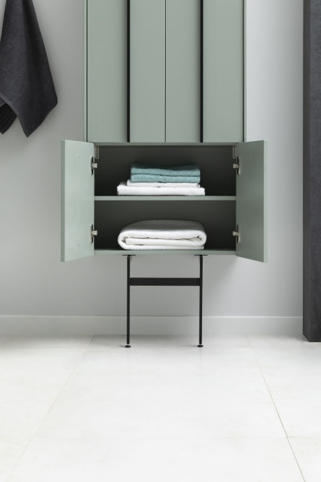 Шкаф пенал Allen Brau Reality 60 подвесной серо - зеленый матовый 1.32003.CGM - 16