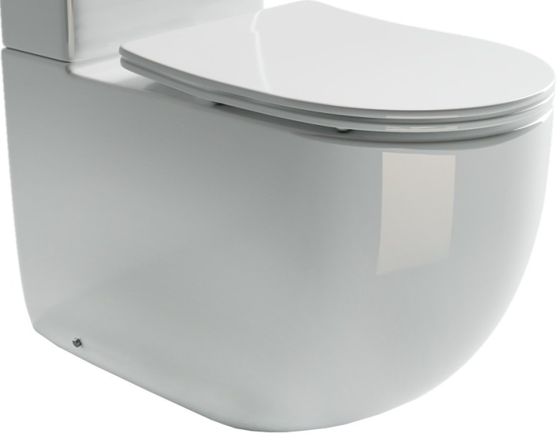 Чаша для унитаза-компакта Ceramica Nova Metropol с крышкой-сиденьем CN4001-B - 0