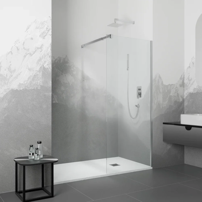 Душевая перегородка RGW Walk In WA-001 70х195 профиль хром стекло прозрачное 351000107-11 - 1