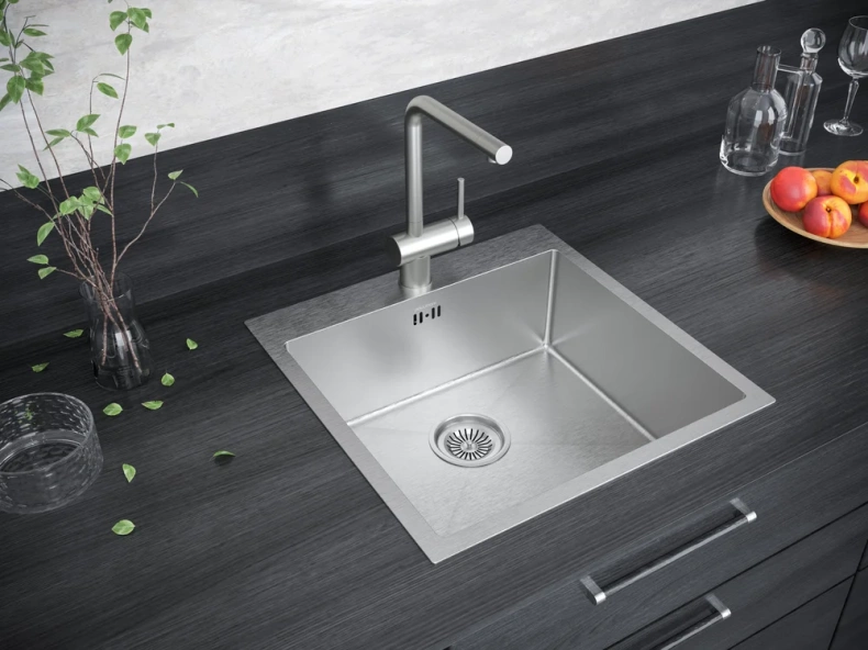 Мойка кухонная Paulmark Kroner 51 брашированная сталь PM215151-BS - 2