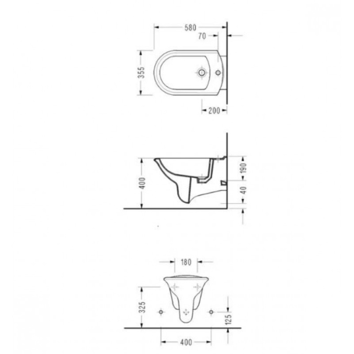 Унитаз подвесной Serel Orkide  с сиденьем микролифт белый 6810SL - 2