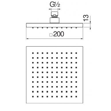 Верхний душ Nobili 20 хром  AD139/108CR - 1