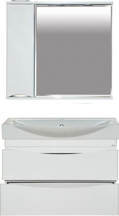 Мебель для ванной Misty Элвис 85 подвесная, белая - 0