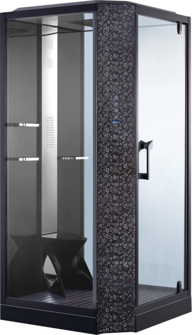 Душевая кабина Orans SR-89101RS черная, с баней 89101RB - 0