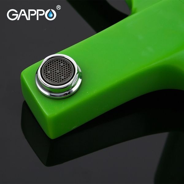 Смеситель для раковины Gappo зеленый G1096-9 - 4