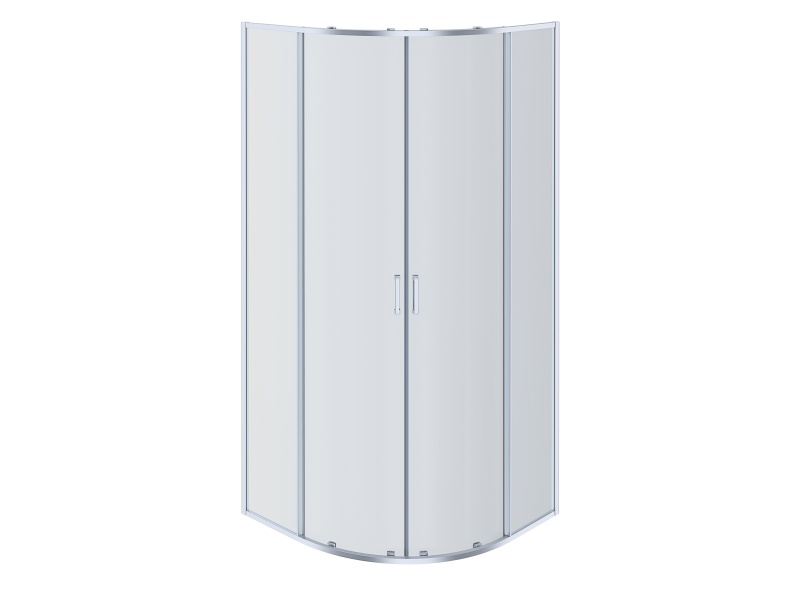 AQ NAA 2142-80 Душевой уголок 1/4 круга, двери раздвижные 800x800x2000, профиль хром, стекло прозрачное AQ ARI RO 08020CH - 0