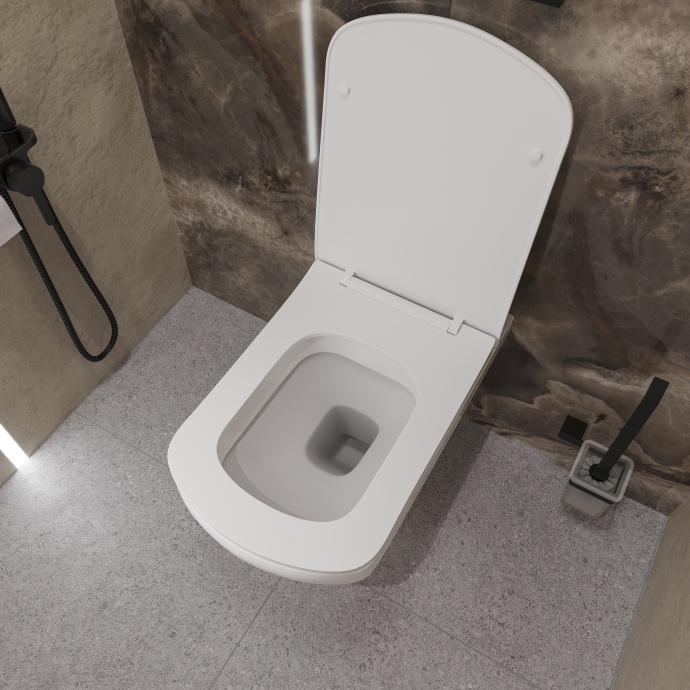 Комплект Унитаз подвесной STWORKI Хальмстад SETK2804-0606-001-1-6000 с микролифтом + Система инсталляции для унитазов STWORKI 510162 с кнопкой смыва 230822 хром глянцевый 561439 - 3