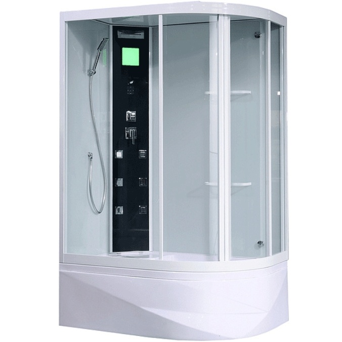 Душевая кабина Orans 130х90 белая стекло прозрачное с гидромассажем 86155L0 - 0