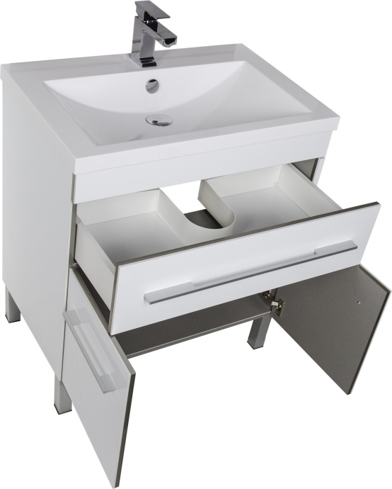 Мебель для ванной Aquanet Верона 75 белая, 1 ящик, 2 двери 182706 - 7