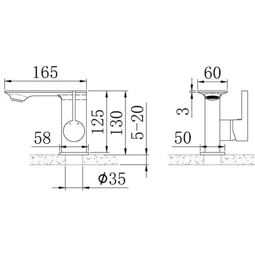 Смеситель для раковины Black&White Universell хром 7100U - 3