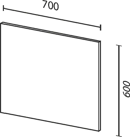 Зеркало Sanvit Панорама 70 с подсветкой черный zpan70bl - 1